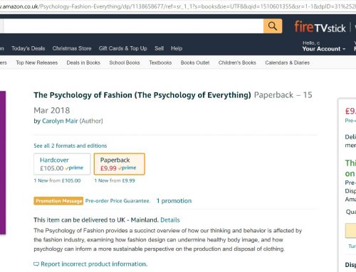 The #Psychology of #Fashion, part of the Psychology of Everything series, published by @Routledgepsych